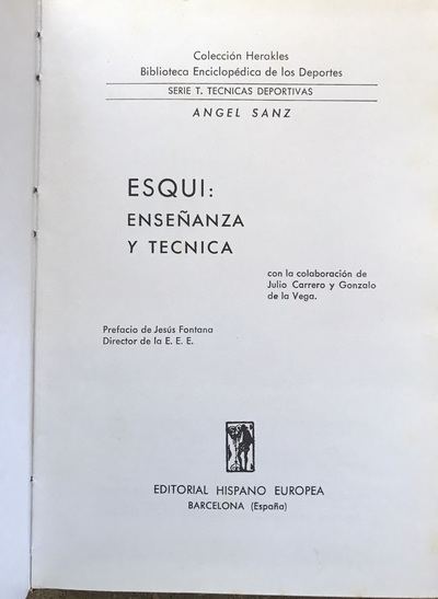 Esquí: Enseñanza y técnica / Tapa dura