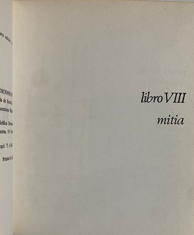 Libro VIII mitia / Tapa dura