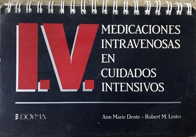Medicaciones intravenosas en cuidados intensivos I.V.