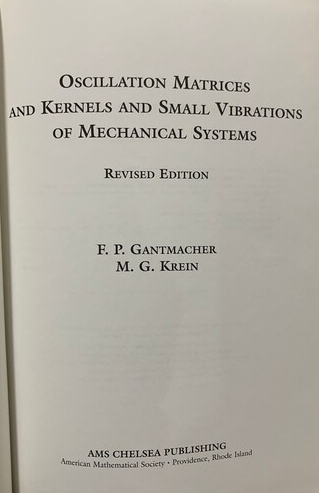 Ecolectura - Oscillation Matrices And Kernels and Small Vibrations Of ...