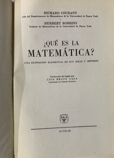 ¿Qué es la matemática? / Tapa dura_imagen