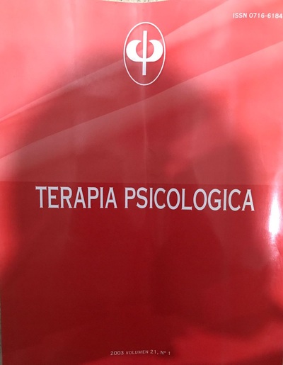 Terapia Psicológica 2003 volumen 21, n° 1