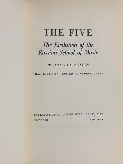 The Five: The evolution of the Russian School of Music/ Tapa Dura 
