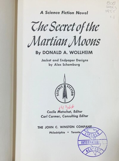 The secret of the martian moons / Tapa Dura 